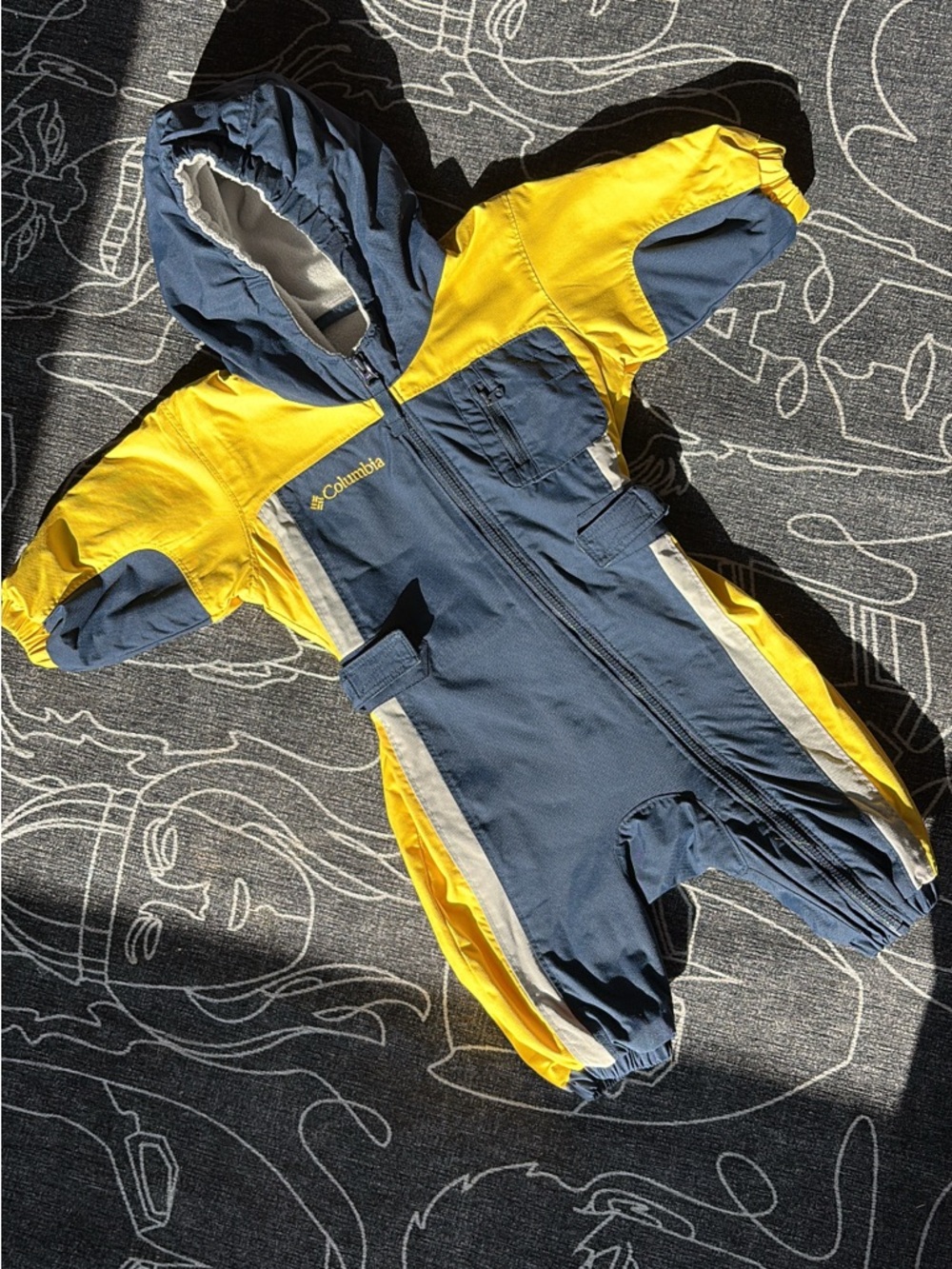 Vintage Columbia baby Snowsuit - Navy & Yellow